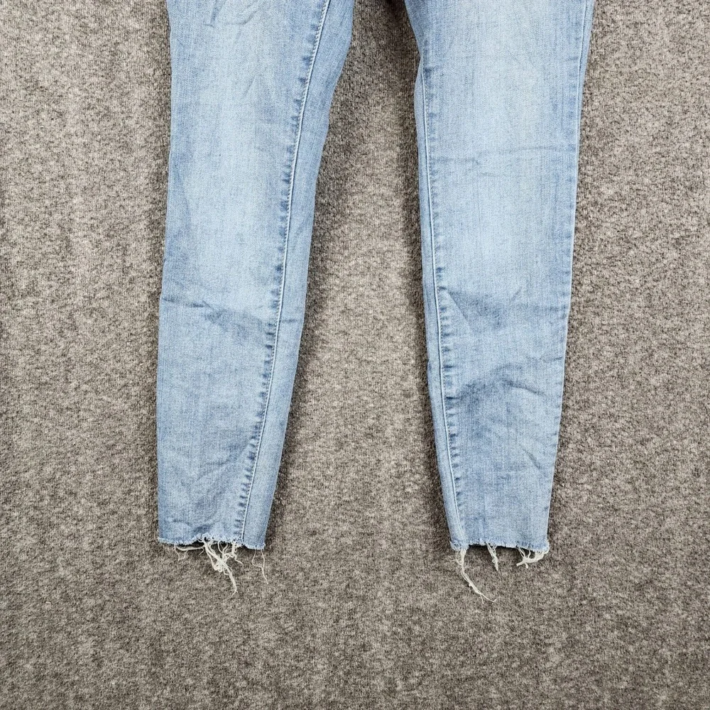 Jessica Simpson Kiss Me Super Skinny Jeans Womens 27 Blue Medium Wash Raw Hem